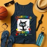 Funny Last Day Of Third 3rd Grade I Survived Third 3rd Grade Tank Top thumb 4