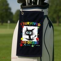 Funny Last Day Of Third 3rd Grade I Survived Third 3rd Grade Golf Towel thumb 2