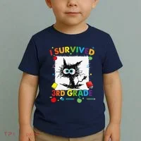 Funny Last Day Of Third 3rd Grade I Survived Third 3rd Grade Toddler T-Shirt thumb 2