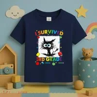 Funny Last Day Of Third 3rd Grade I Survived Third 3rd Grade Toddler T-Shirt thumb 3