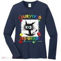 Funny Last Day Of Third 3rd Grade I Survived Third 3rd Grade Women's Long Sleeve Shirt thumb 0