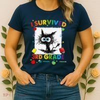 Funny Last Day Of Third 3rd Grade I Survived Third 3rd Grade Women's T-Shirt thumb 2