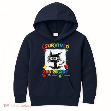 Funny Last Day Of Third 3rd Grade I Survived Third 3rd Grade Kids Hoodie
