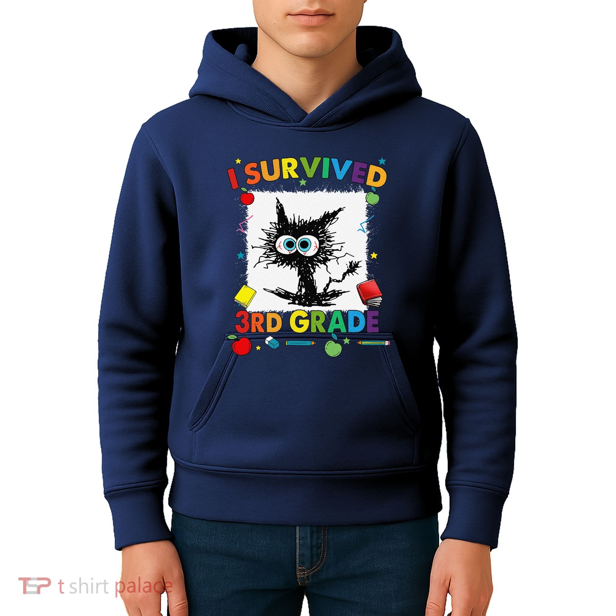 Funny Last Day Of Third 3rd Grade I Survived Third 3rd Grade Kids Hoodie
