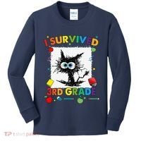 Funny Last Day Of Third 3rd Grade I Survived Third 3rd Grade Kids Long Sleeve Shirt thumb 0