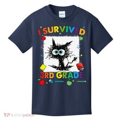 Funny Last Day Of Third 3rd Grade I Survived Third 3rd Grade Kids T-Shirt