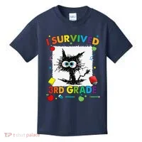 Funny Last Day Of Third 3rd Grade I Survived Third 3rd Grade Kids T-Shirt thumb 0