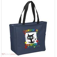Funny Last Day Of Third 3rd Grade I Survived Third 3rd Grade Tote Bag thumb 2