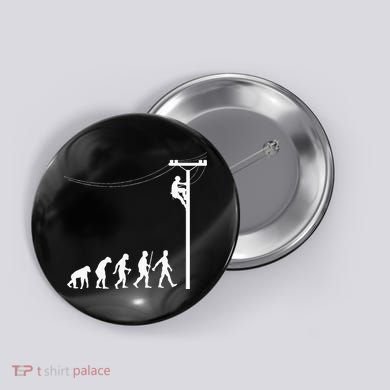 Funny Lineman Designs For Men Women Electrician Engineers Button