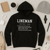 Football Lineman Definition Funny Offensive Lineman Hoodie thumb 3