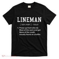 Football Lineman Definition Funny Offensive Lineman T-Shirt thumb 0