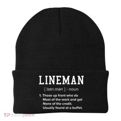 Football Lineman Definition Funny Offensive Lineman Beanie
