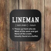 Football Lineman Definition Funny Offensive Lineman Coaster thumb 0