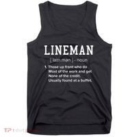 Football Lineman Definition Funny Offensive Lineman Tank Top thumb 0