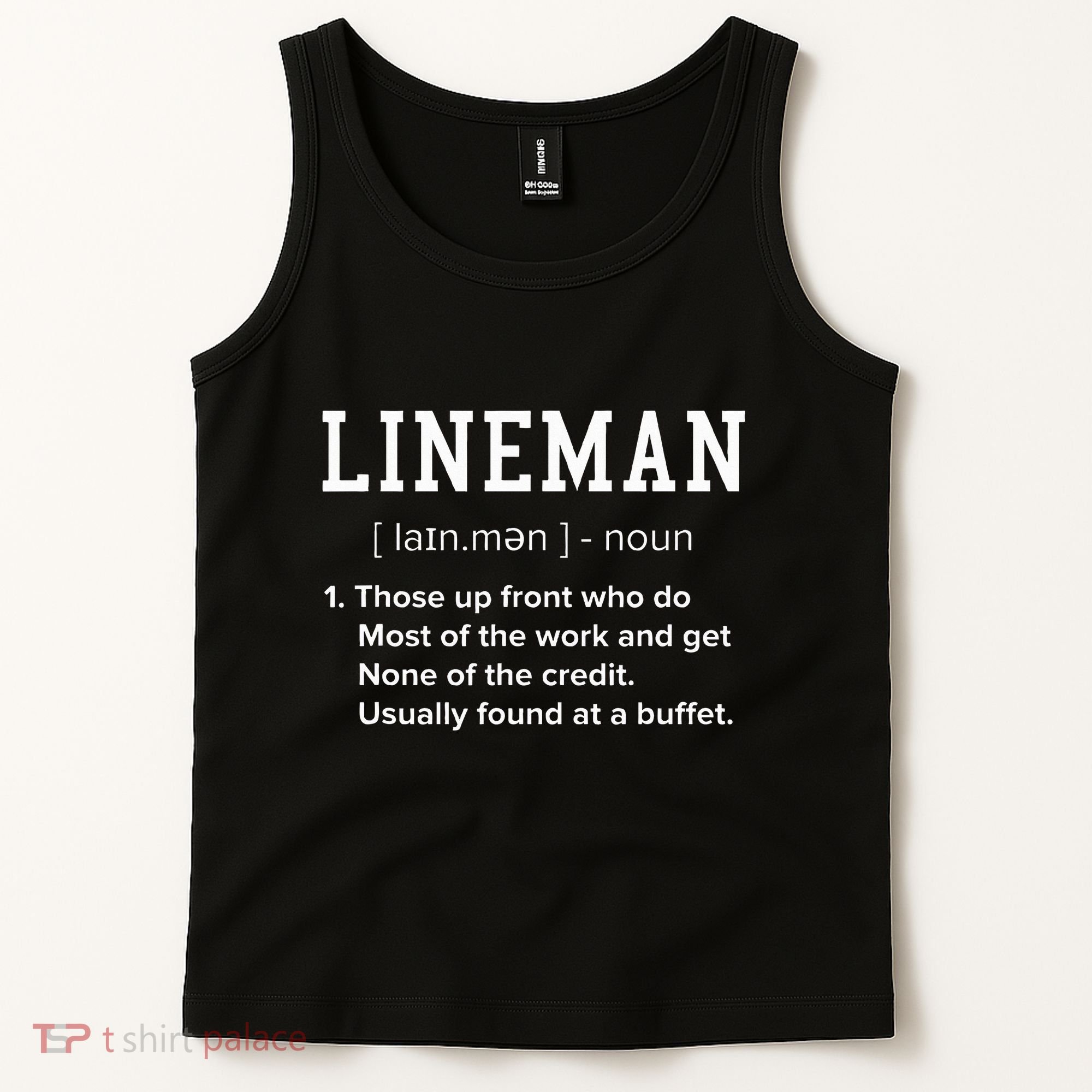 Football Lineman Definition Funny Offensive Lineman Tank Top
