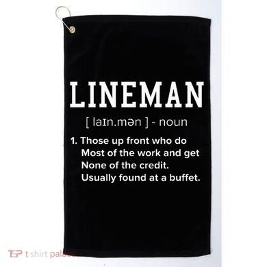 Football Lineman Definition Funny Offensive Lineman Golf Towel