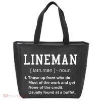 Football Lineman Definition Funny Offensive Lineman Tote Bag thumb 0