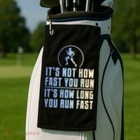 Funny Long Distance Runner Xc Coach Cross Country Gift Meaningful Gift Golf Towel thumb 2
