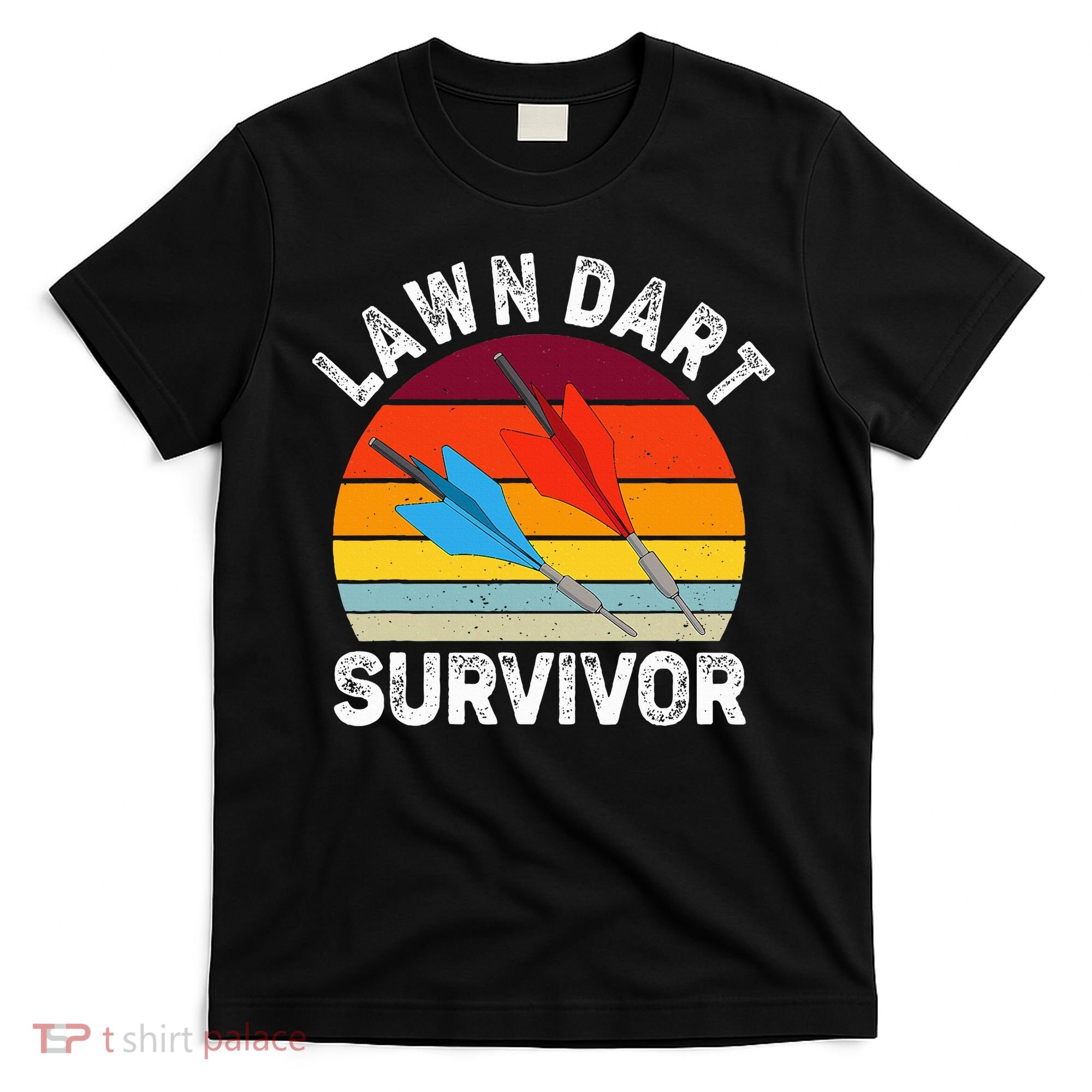 Funny Lawn Dart Survivor Retro Vintage Yard Darts Women T-Shirt