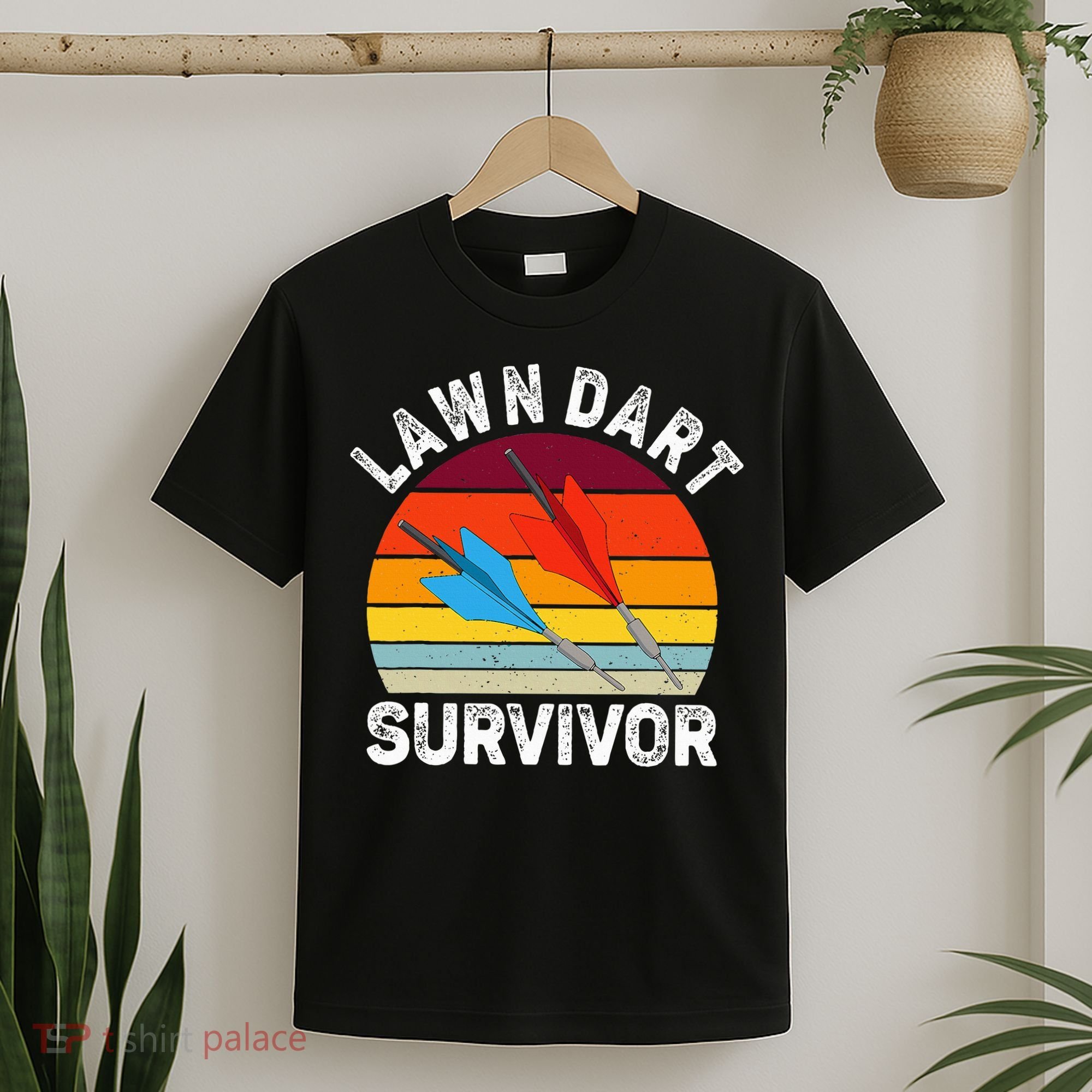 Funny Lawn Dart Survivor Retro Vintage Yard Darts Women T-Shirt