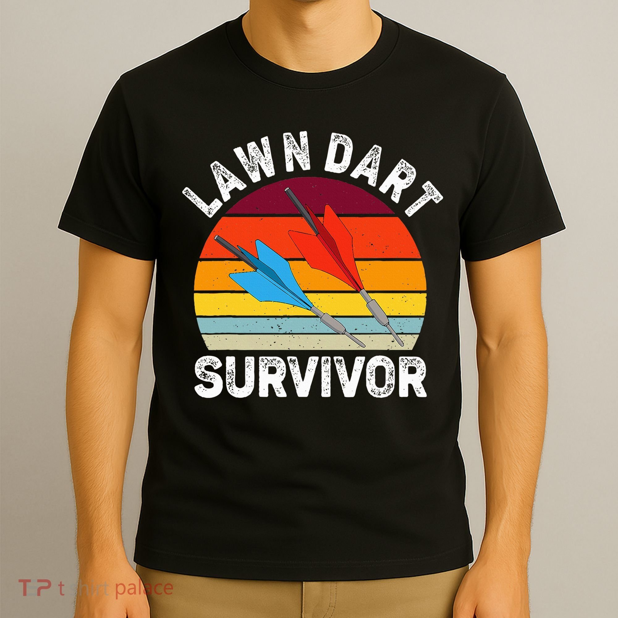 Funny Lawn Dart Survivor Retro Vintage Yard Darts Women T-Shirt