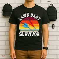 Funny Lawn Dart Survivor Retro Vintage Yard Darts Women T-Shirt thumb 6