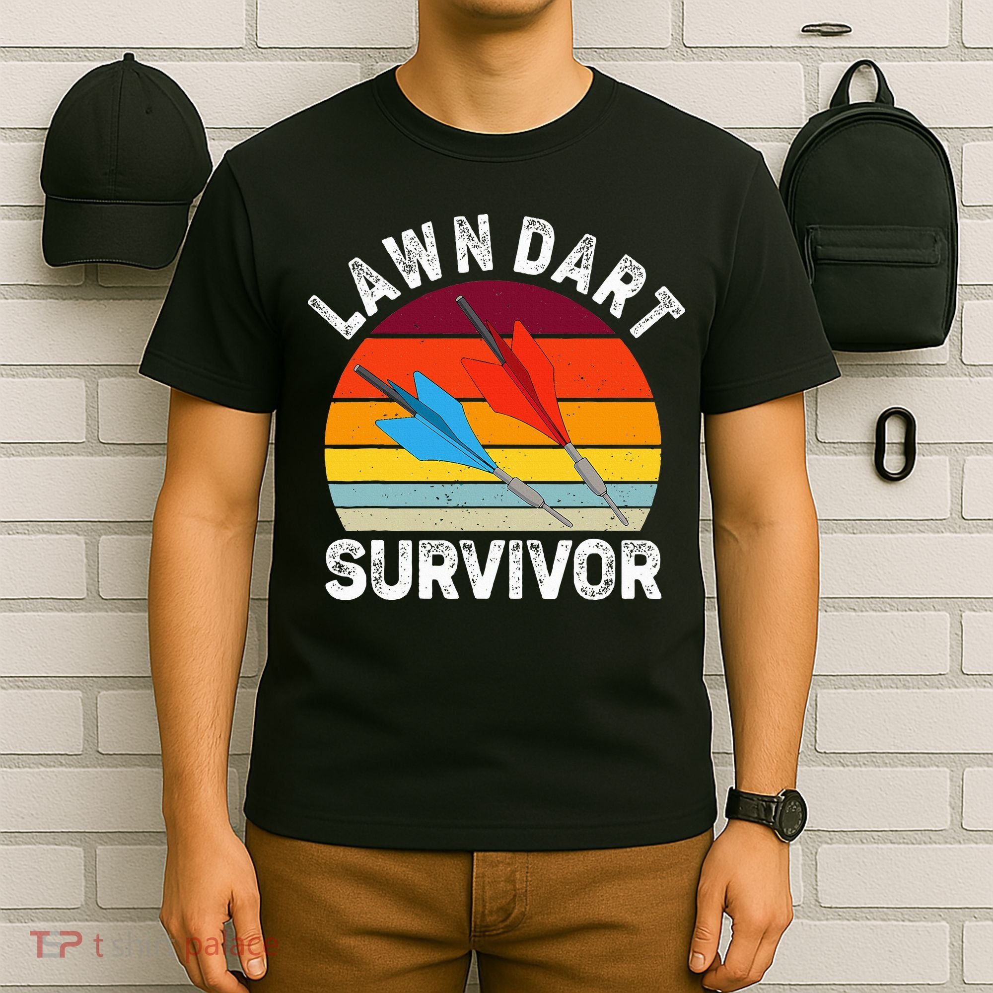 Funny Lawn Dart Survivor Retro Vintage Yard Darts Women T-Shirt