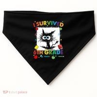 Funny Last Day Of Sixth 6Th Grade I Survived Sixth 6Th Grade Gift USA-Made Doggie Bandana thumb 0