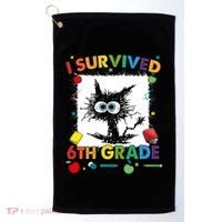 Funny Last Day Of Sixth 6Th Grade I Survived Sixth 6Th Grade Gift Golf Towel thumb 0