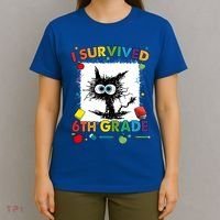 Funny Last Day Of Sixth 6Th Grade I Survived Sixth 6Th Grade Gift T-Shirt thumb 4