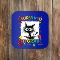 Funny Last Day Of Sixth 6Th Grade I Survived Sixth 6Th Grade Gift Coaster thumb 0