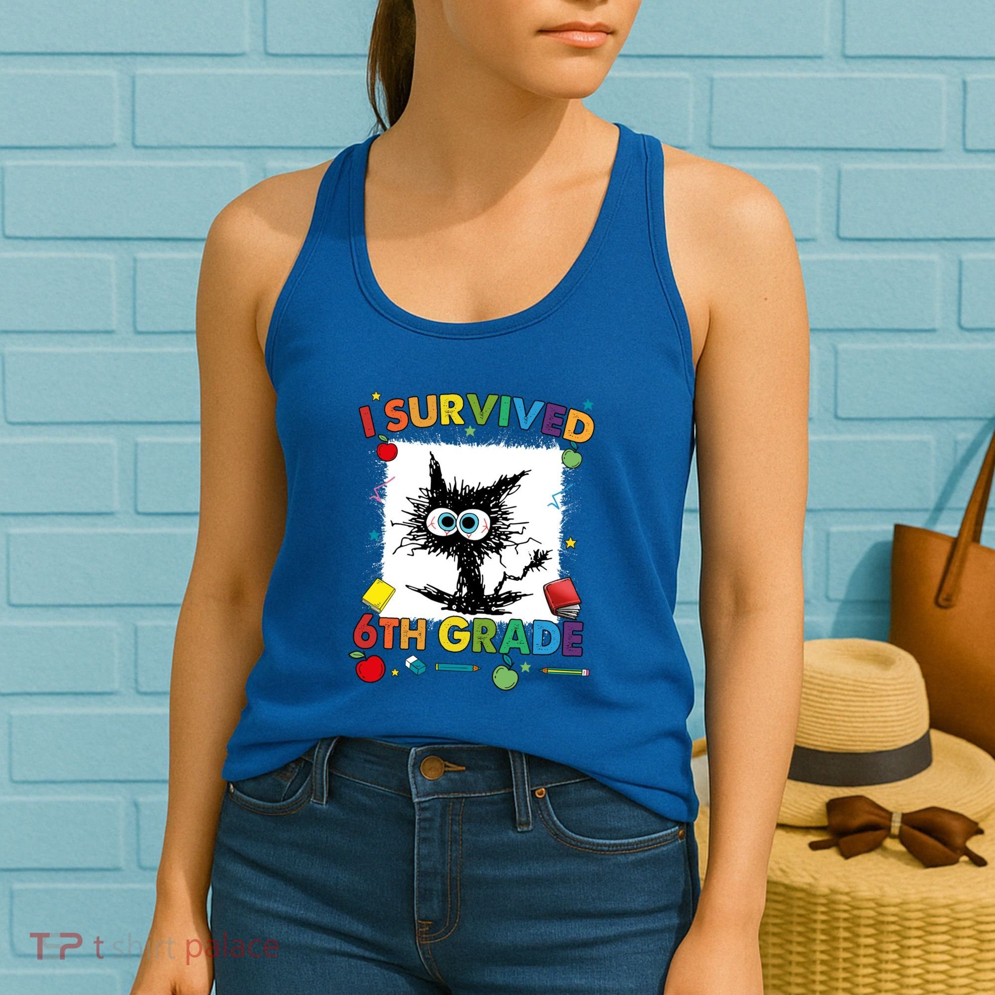 Funny Last Day Of Sixth 6Th Grade I Survived Sixth 6Th Grade Gift Women's Tank Top