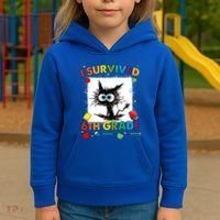 Funny Last Day Of Sixth 6Th Grade I Survived Sixth 6Th Grade Gift Kids Hoodie thumb 3