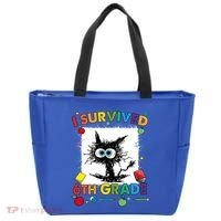 Funny Last Day Of Sixth 6Th Grade I Survived Sixth 6Th Grade Gift Tote Bag thumb 0