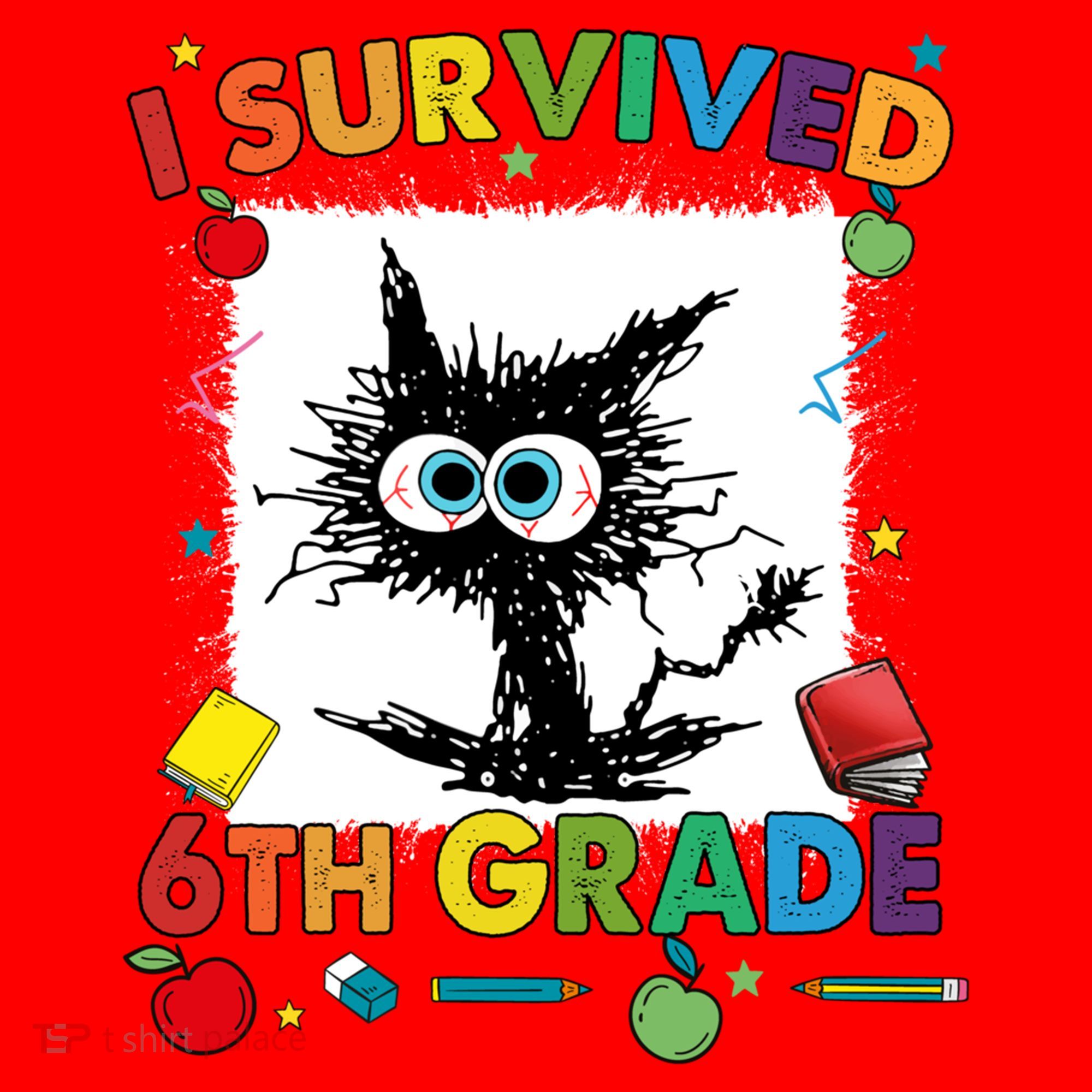 Funny Last Day Of Sixth 6Th Grade I Survived Sixth 6Th Grade Gift Santa Hat