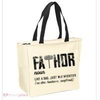 Fathor Like Dad Just Way Mightier FatherS Day Fa Thor Tote Bag thumb 2
