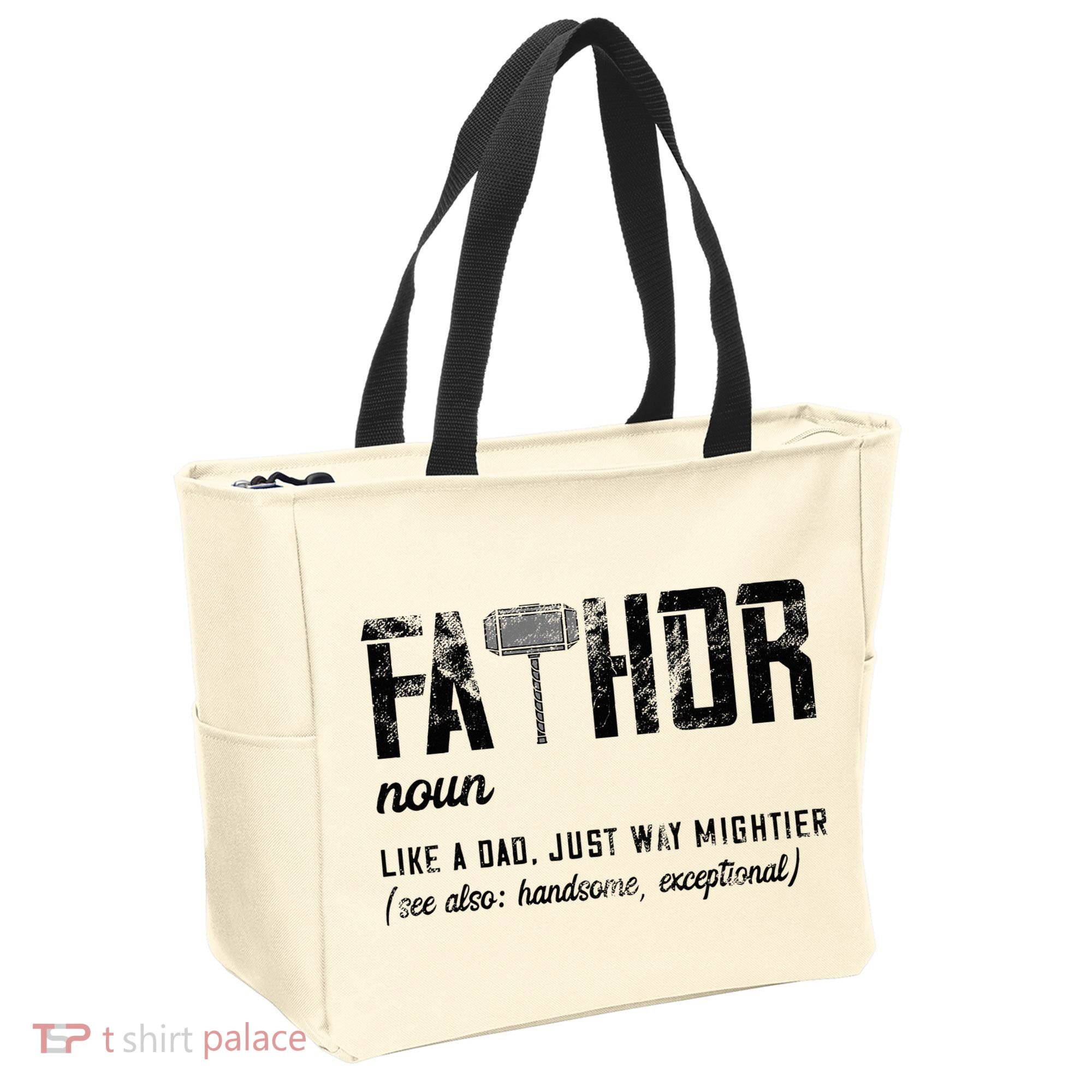 Fathor Like Dad Just Way Mightier FatherS Day Fa Thor Tote Bag
