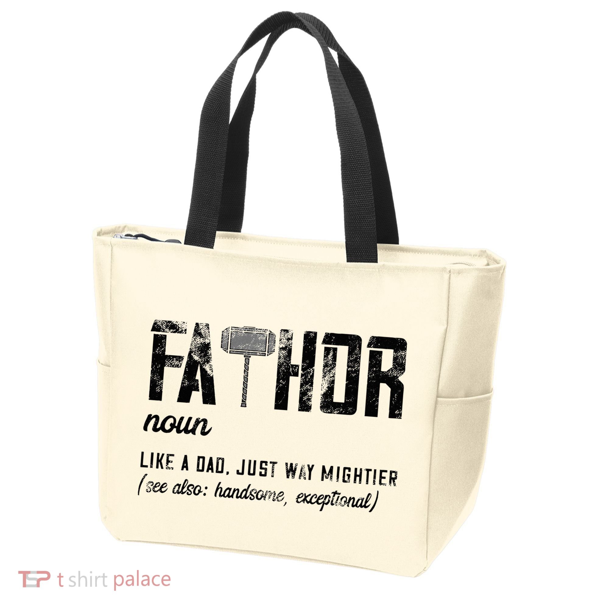 Fathor Like Dad Just Way Mightier FatherS Day Fa Thor Tote Bag