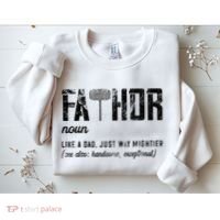 Fathor Like Dad Just Way Mightier FatherS Day Fa Thor Sweatshirt thumb 2