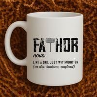 Fathor Like Dad Just Way Mightier FatherS Day Fa Thor Coffee Mug thumb 2