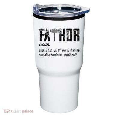 Fathor Like Dad Just Way Mightier FatherS Day Fa Thor Tumbler