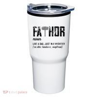 Fathor Like Dad Just Way Mightier FatherS Day Fa Thor Tumbler thumb 0