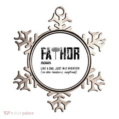 Fathor Like Dad Just Way Mightier FatherS Day Fa Thor Ornament