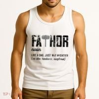 Fathor Like Dad Just Way Mightier FatherS Day Fa Thor Tank Top thumb 3