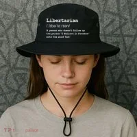 Funny Libertarian Definition Bucket Hat thumb 3