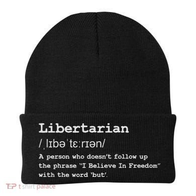 Funny Libertarian Definition Beanie