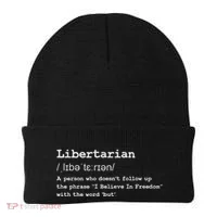 Funny Libertarian Definition Beanie thumb 0