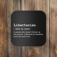 Funny Libertarian Definition Coaster thumb 0