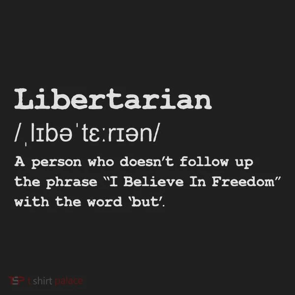 Funny Libertarian Definition Tumbler