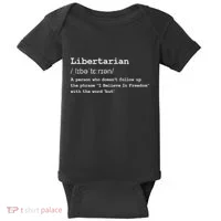 Funny Libertarian Definition Baby Bodysuit thumb 0